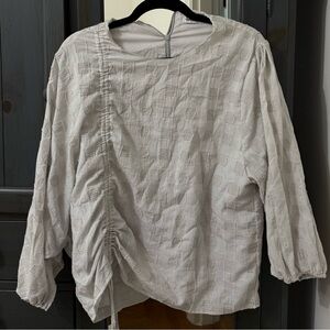 Elegant Grey Textured Women's Top